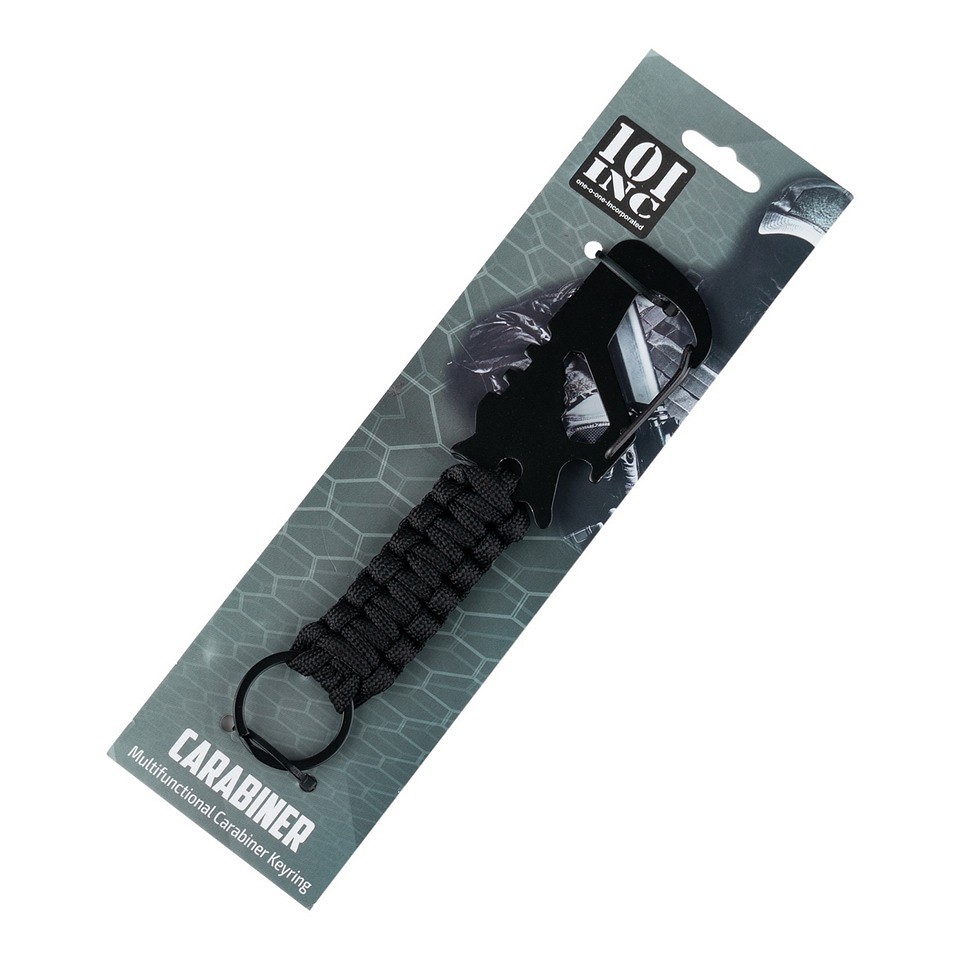 Карабинер мултитул с паракорд 101 INC JYFPB21 черен 3