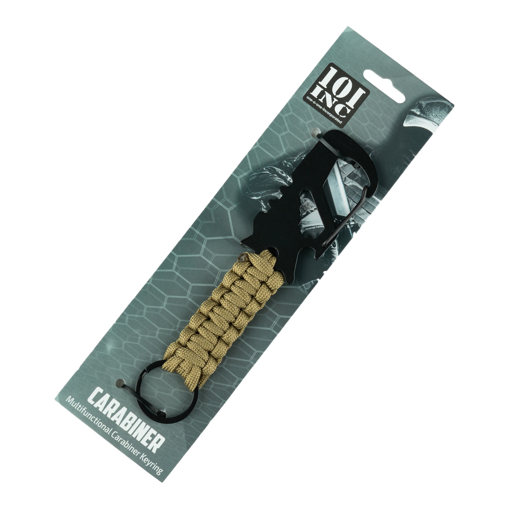 Карабинер мултитул с паракорд 101 INC JYFPB21 койот 3
