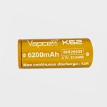 Зарядна батерия VAPCELL 26650 K62 6200mAh 15А с изпъкнал плюс