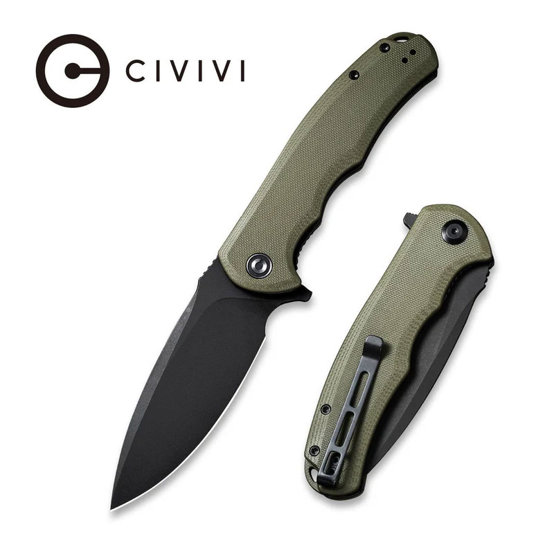 CIVIVI Praxis Flipper Knife 9Cr18MoV G10 GREEN