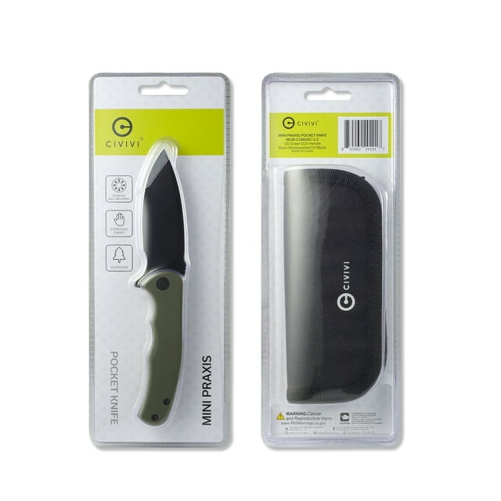 Нож Civivi MINI PRAXIS D2 G10 OD Green в опаковка блистер