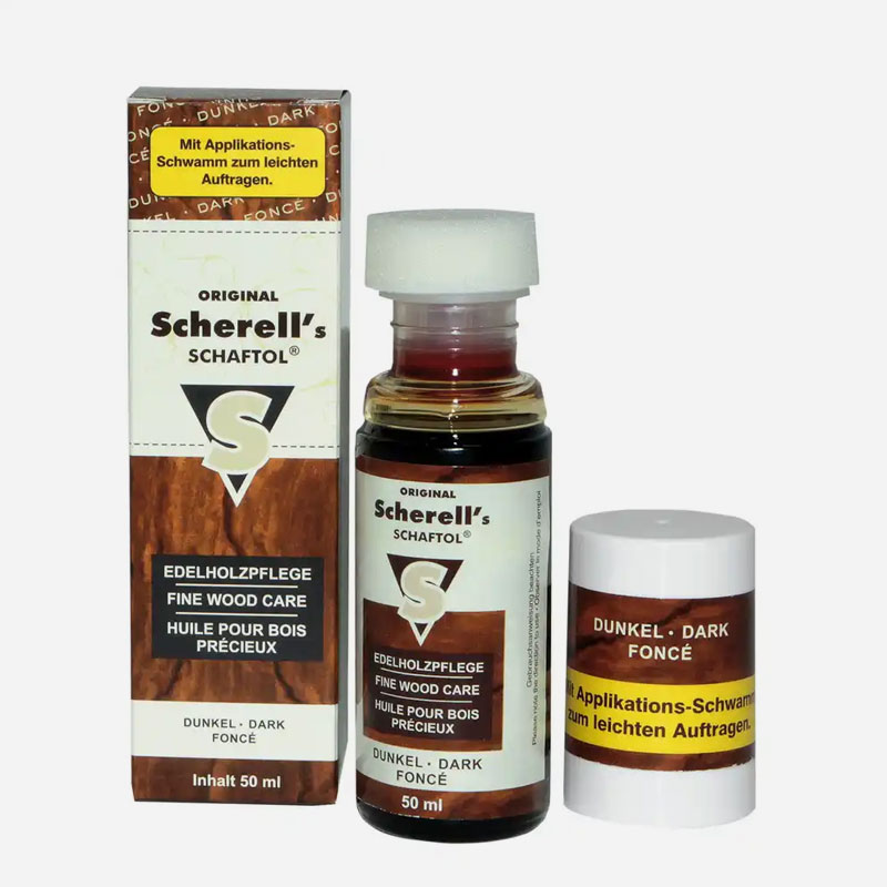 Масло за дървен приклад Ballistol Sherell’s SCHAFTOL dark 50 ml