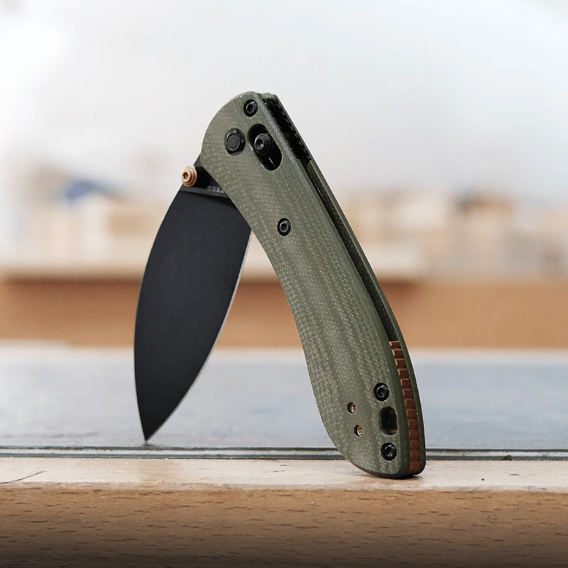 Nightshade TH – Shilin Cutter Liner Lock Nitro-V Blade Micarta Green 7