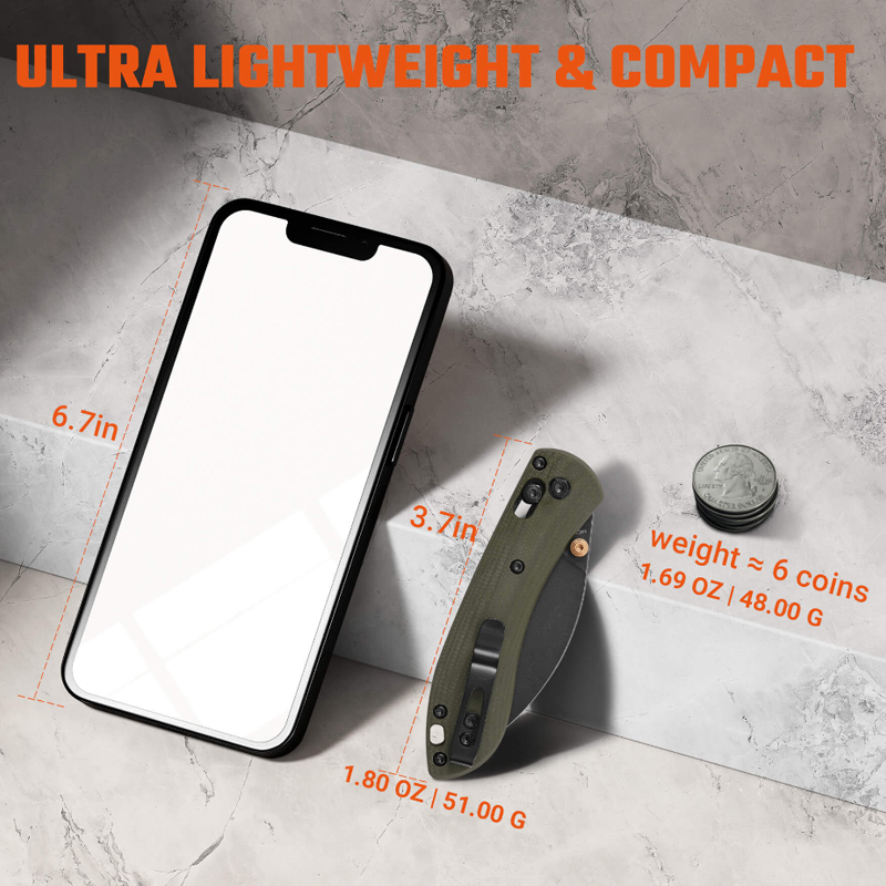 Nightshade TH – Shilin Cutter Liner Lock Nitro-V Blade Micarta Green 8