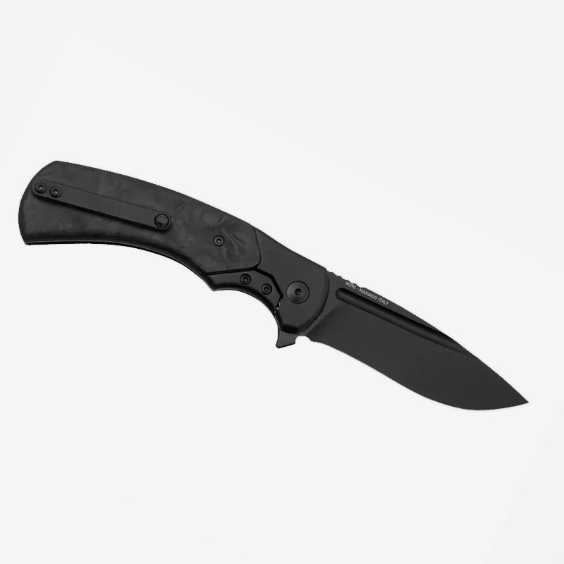 Fox 40 Years Anniversary Knife M390 Titanium Carbon fibre Black