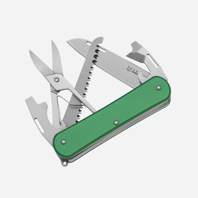 Мултифункционален нож Fox VULPIS SF5 N690 Aluminum OD Green