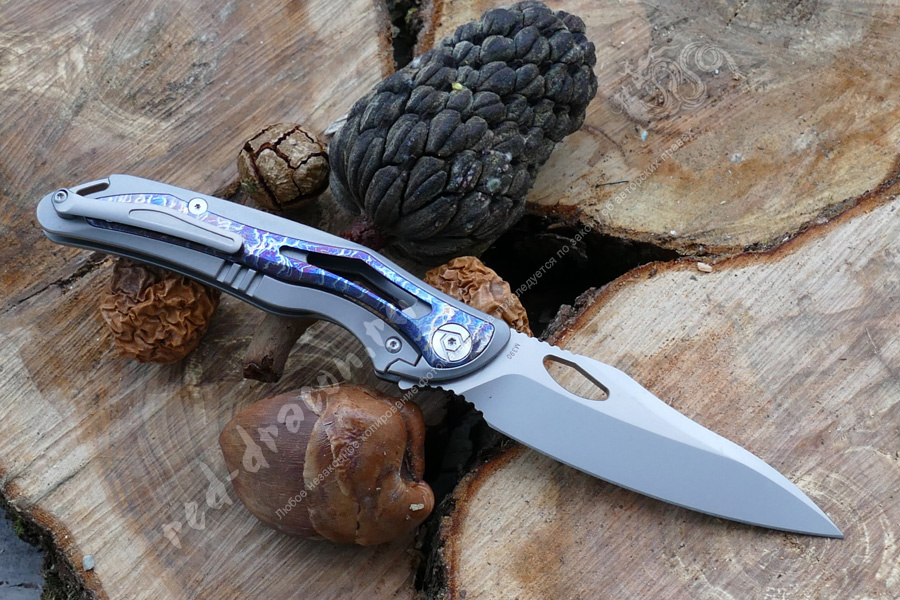 Нож CH KNIVES SPEAR GR2 M390 Titanium Gray & Blue