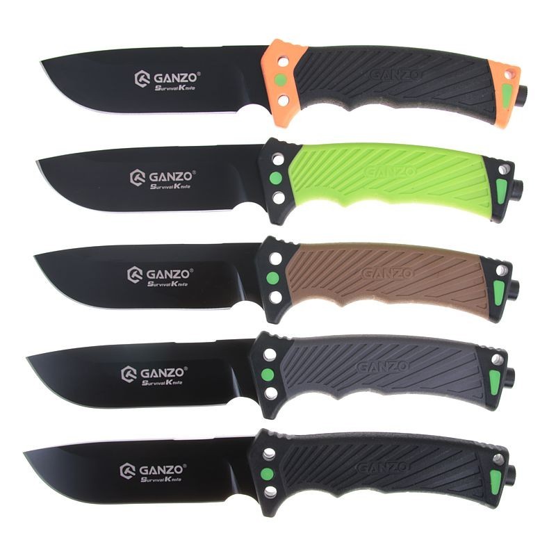 Fixed knife GANZO G8012V2 8CR13 ABS Green