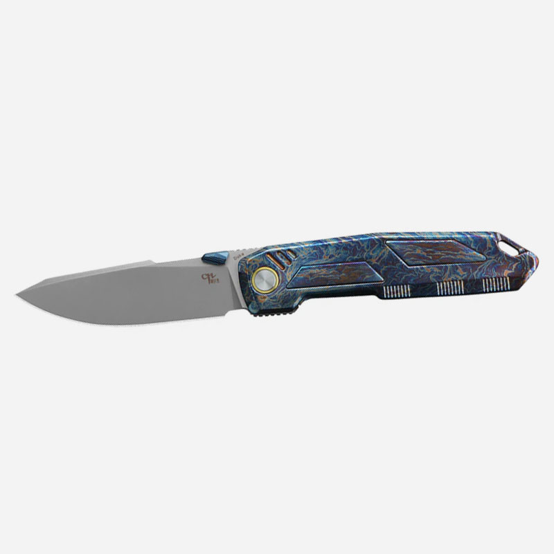 Нож CH KNIVES DUKE M390 Titanium Flaming