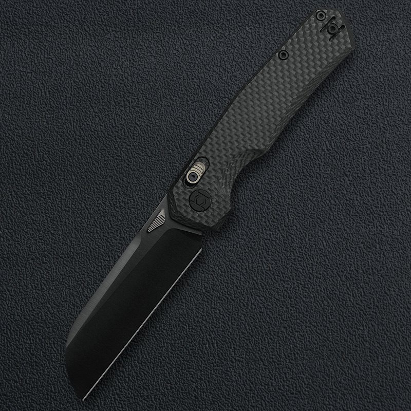 Нож KUNWU Chad SX703F Assab PM60 Carbon