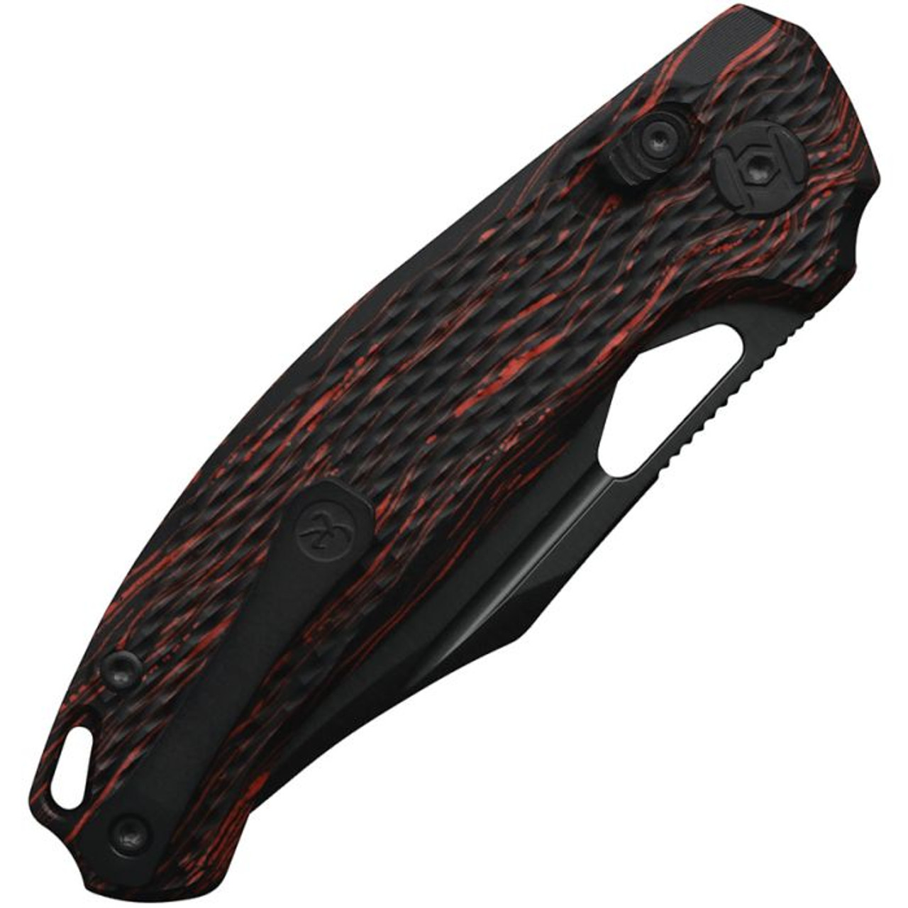 Нож KUNWU Django Elmax G10 Black Red