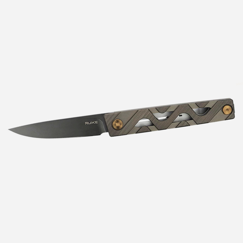 Knife Ruike P878-AK 14C28N Aluminum Bronze Grey