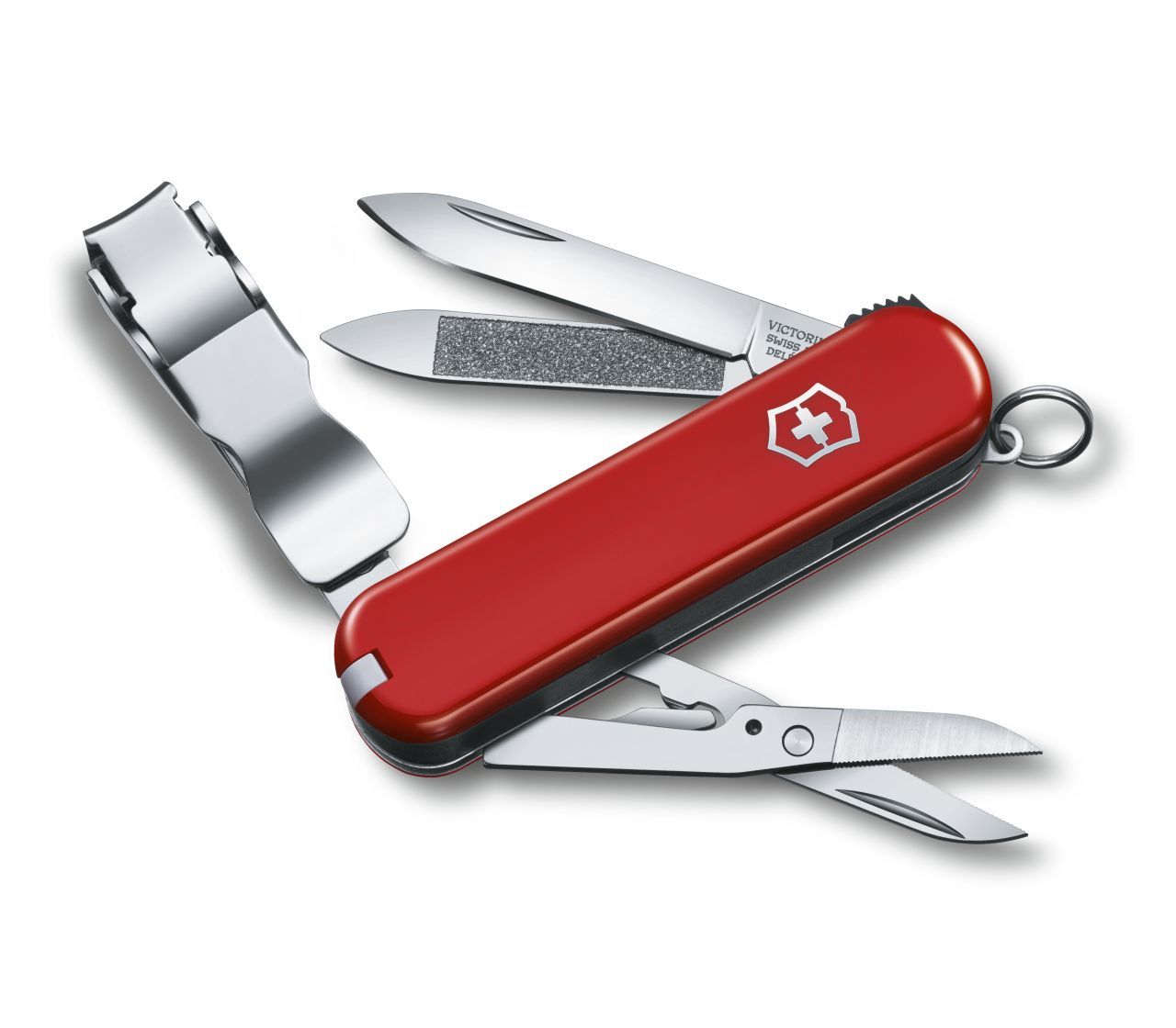 Швейцарски джобен нож с нокторезачка Victorinox Swiss Nail Clip 580 Stainless Steel ABS Ruby