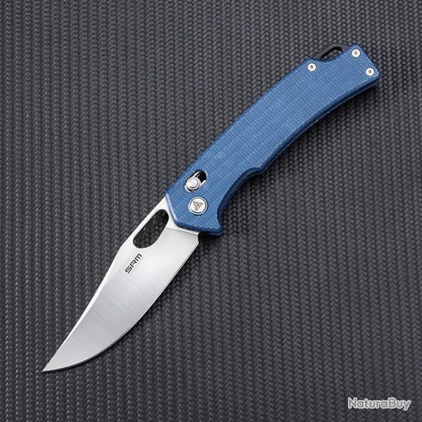 Нож SRM 9203-ME 10Cr15MoV Micarta Blue