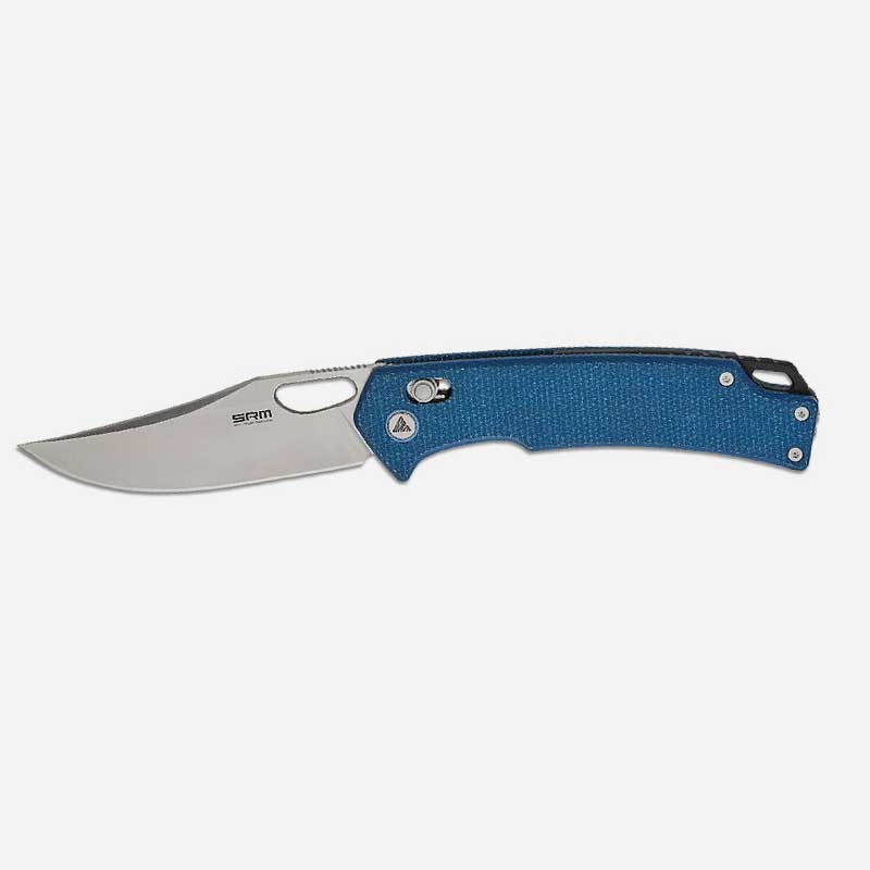 Нож SRM 9203-ME 10Cr15MoV Micarta Blue