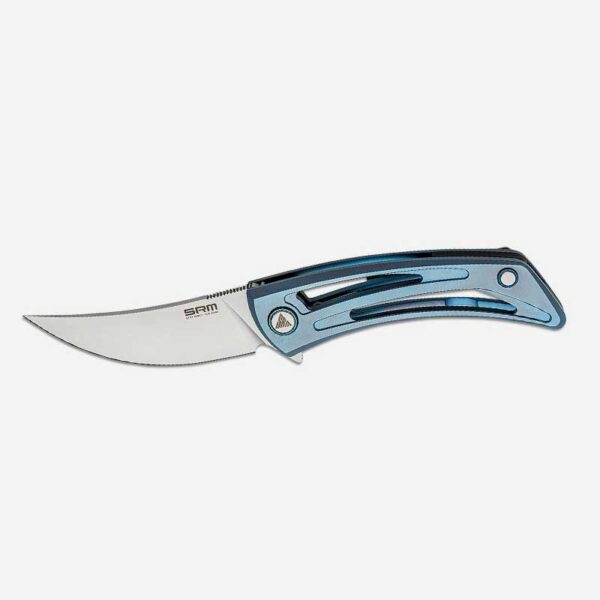 Нож SRM Unicorn 7415-TE 154CM Titanium Blue