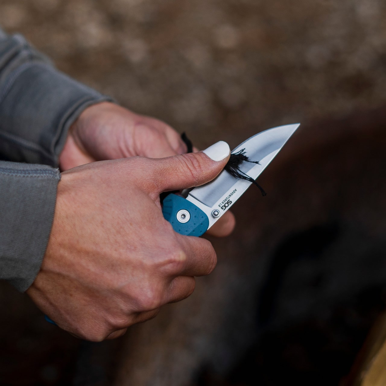 Сгъваем нож SOG Adventurer LB Nordic Blue + Satin 7