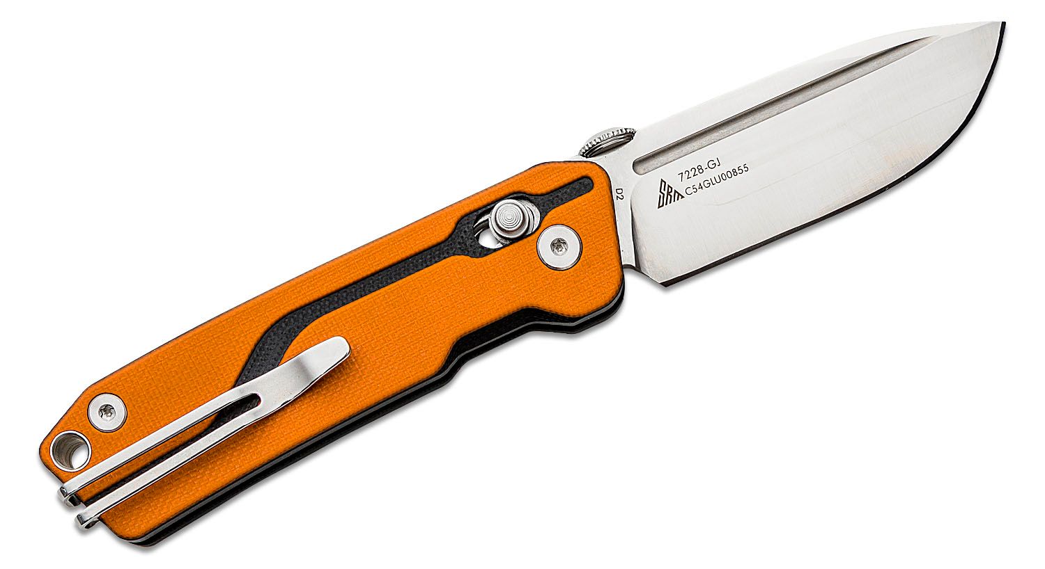 Нож SRM Rubik 7228-GJ D2 G10 Orange