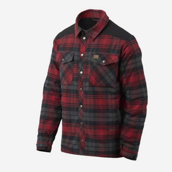 Яке тип риза Helikon-tex Winter Warden Shirt Slate Crimson Plaid