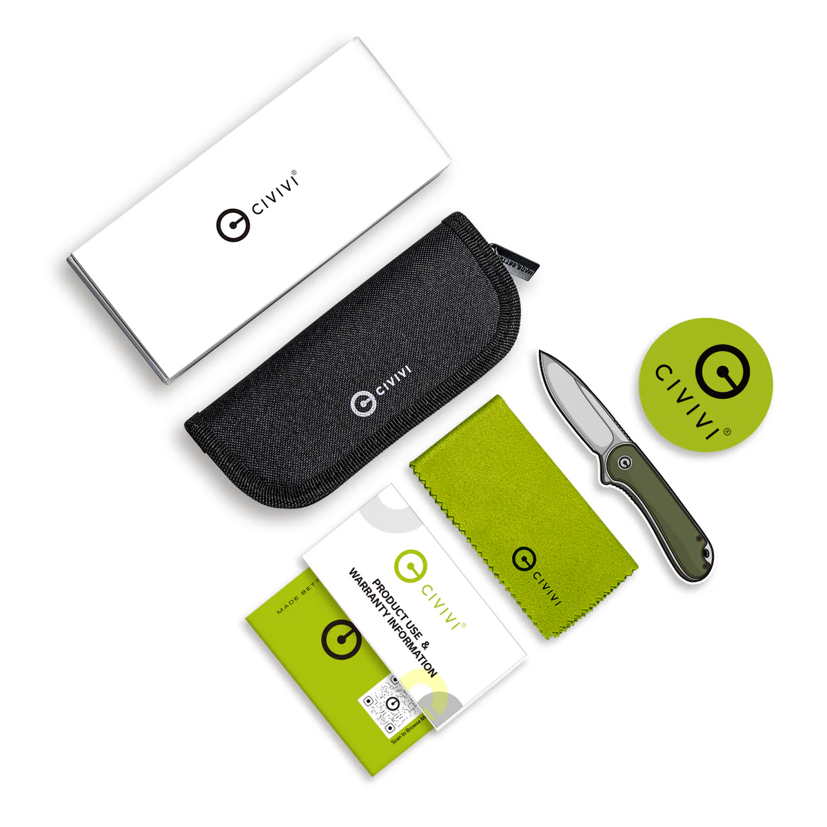 CIVIVI Button Lock Brazen G10 OD Green 9