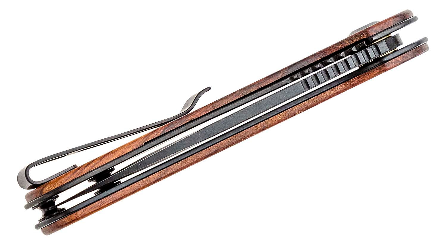 CIVIVI Knives Elementum Damascus Cuibourtia Wood 4