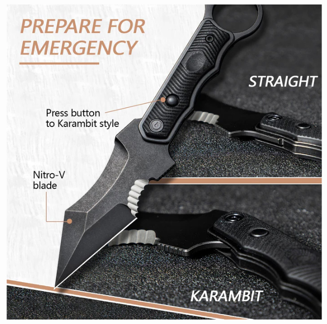 CIVIVI Orthrus Fixed Blade Knife G10 6