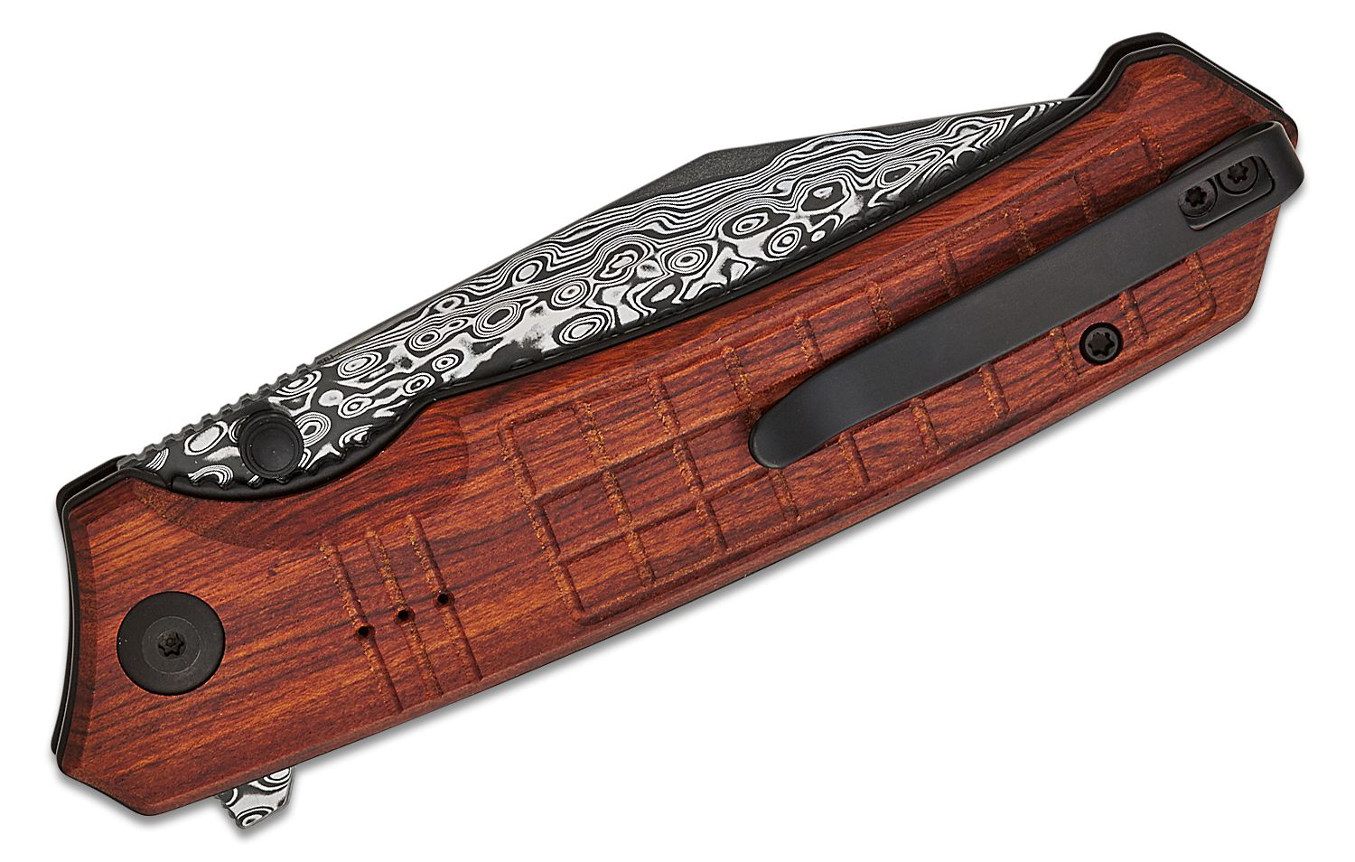 CIVIVI Tacticorix Damascus Guibourtia Wood 3