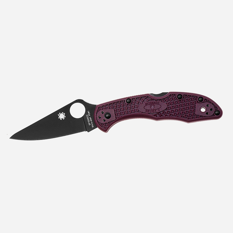 Нож Spyderco Delica® 4 Lightweight Micro-Melt® PD#1 Black Blade FRN Burgundy