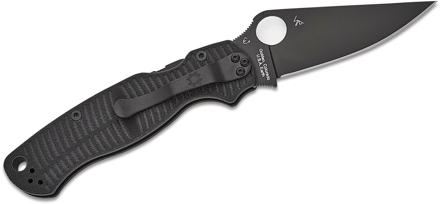 Нож Spyderco Para Military® 2 Salt® Black G-10 CPM MagnaCut® Black Blade