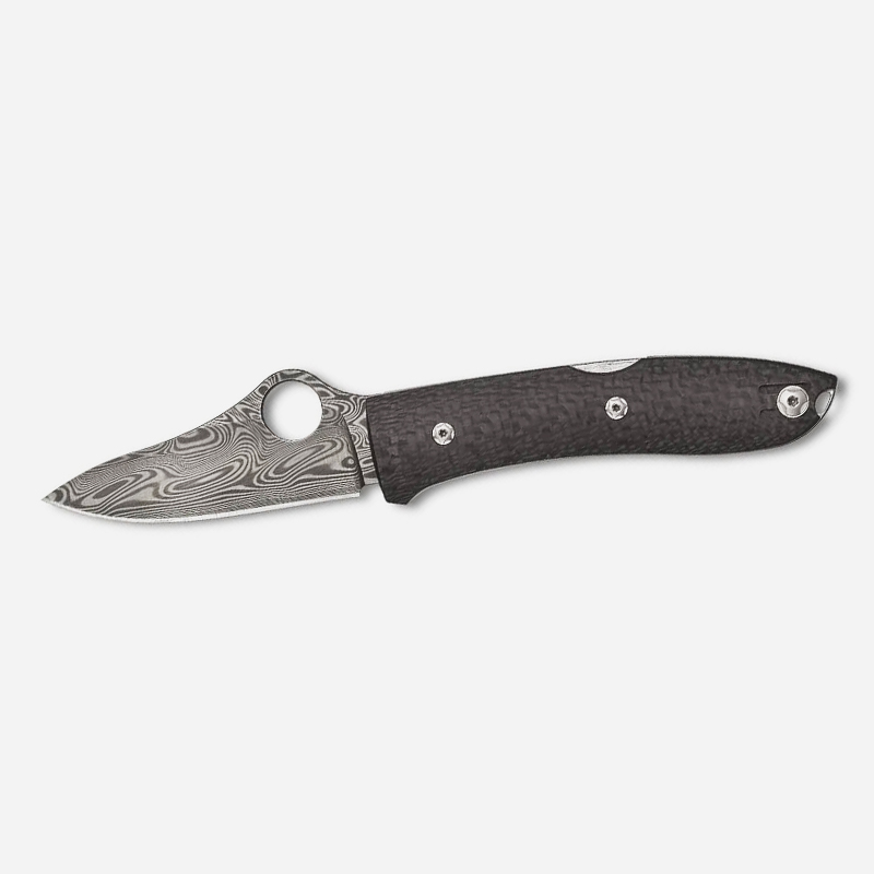 Нож Spyderco SpyOpera™ Carbon Fiber Thor™ Damascus Carbon Fiber