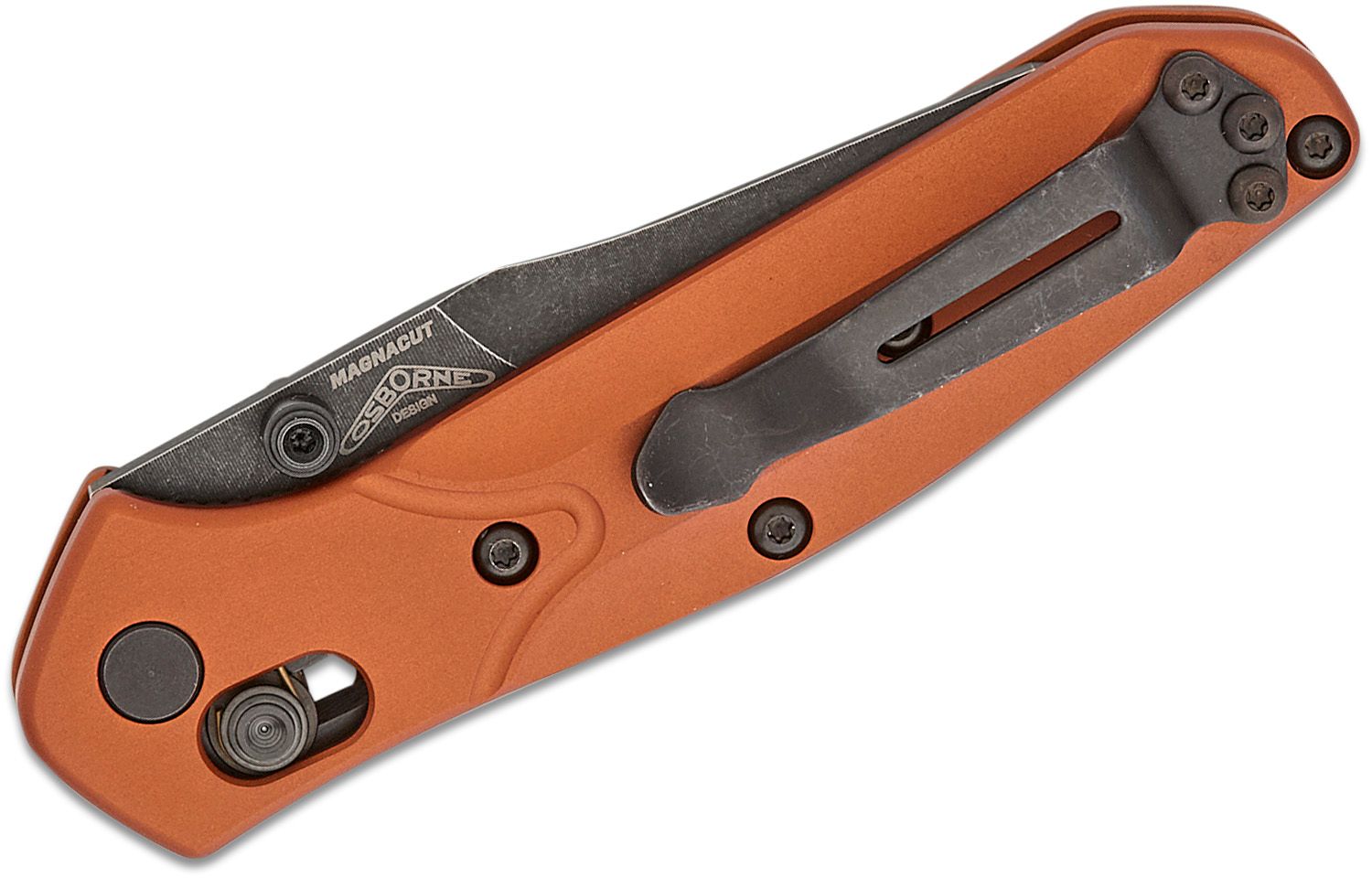 Benchmade 945BK-03 Mini Osborne, DLC Battlewash CPM MagnaCut, Burnt Copper Aluminum 3