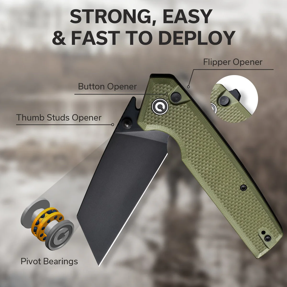 CIVIVI Amirite G10 OD Green 08