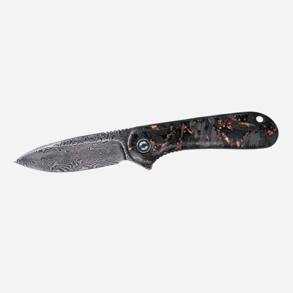 CIVIVI Elementum Damascus Carbon Fiber And Copper Shred