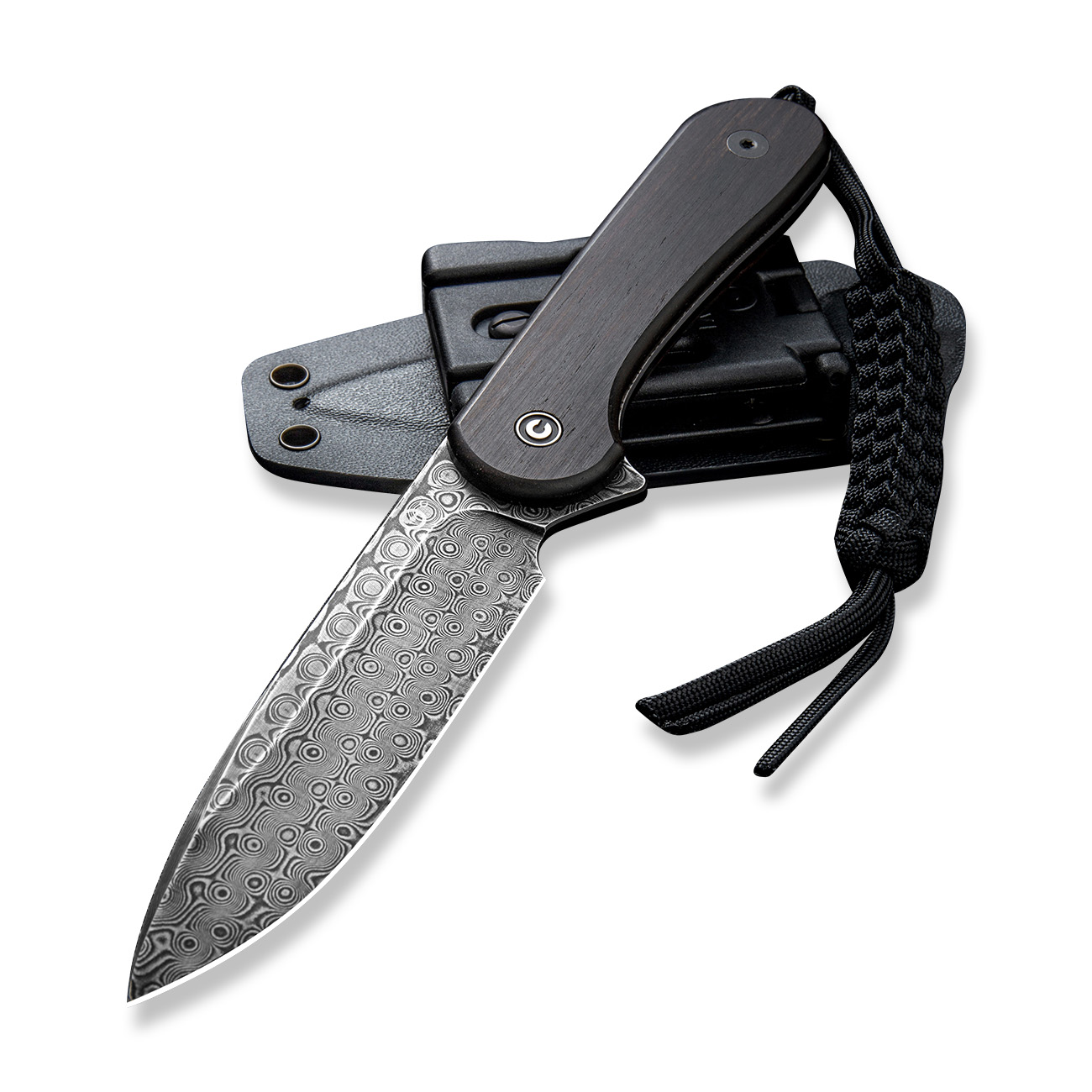 CIVIVI Fixed Blade Elementum Damascus Black Ebony 5