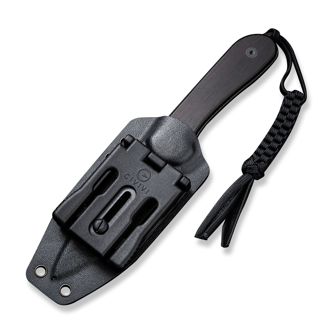 CIVIVI Fixed Blade Elementum Damascus Black Ebony 7