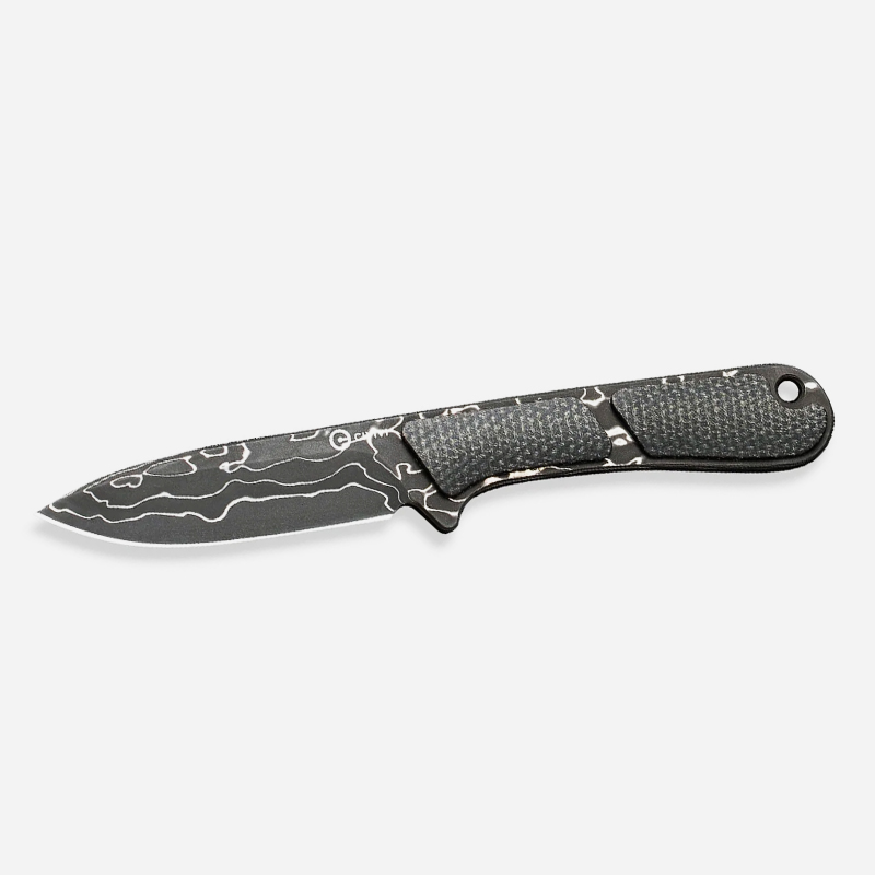 Knife CIVIVI Mini Elementum Fixed Blade Damascus Dark Green Micarta