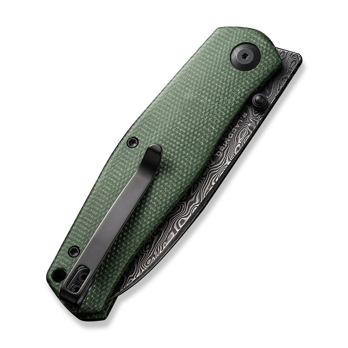 CIVIVI Sokoke Damascus Micarta Green Canvas 4