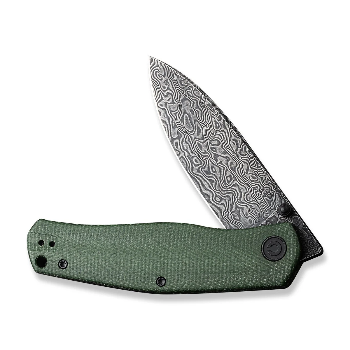 CIVIVI Sokoke Damascus Micarta Green Canvas 6
