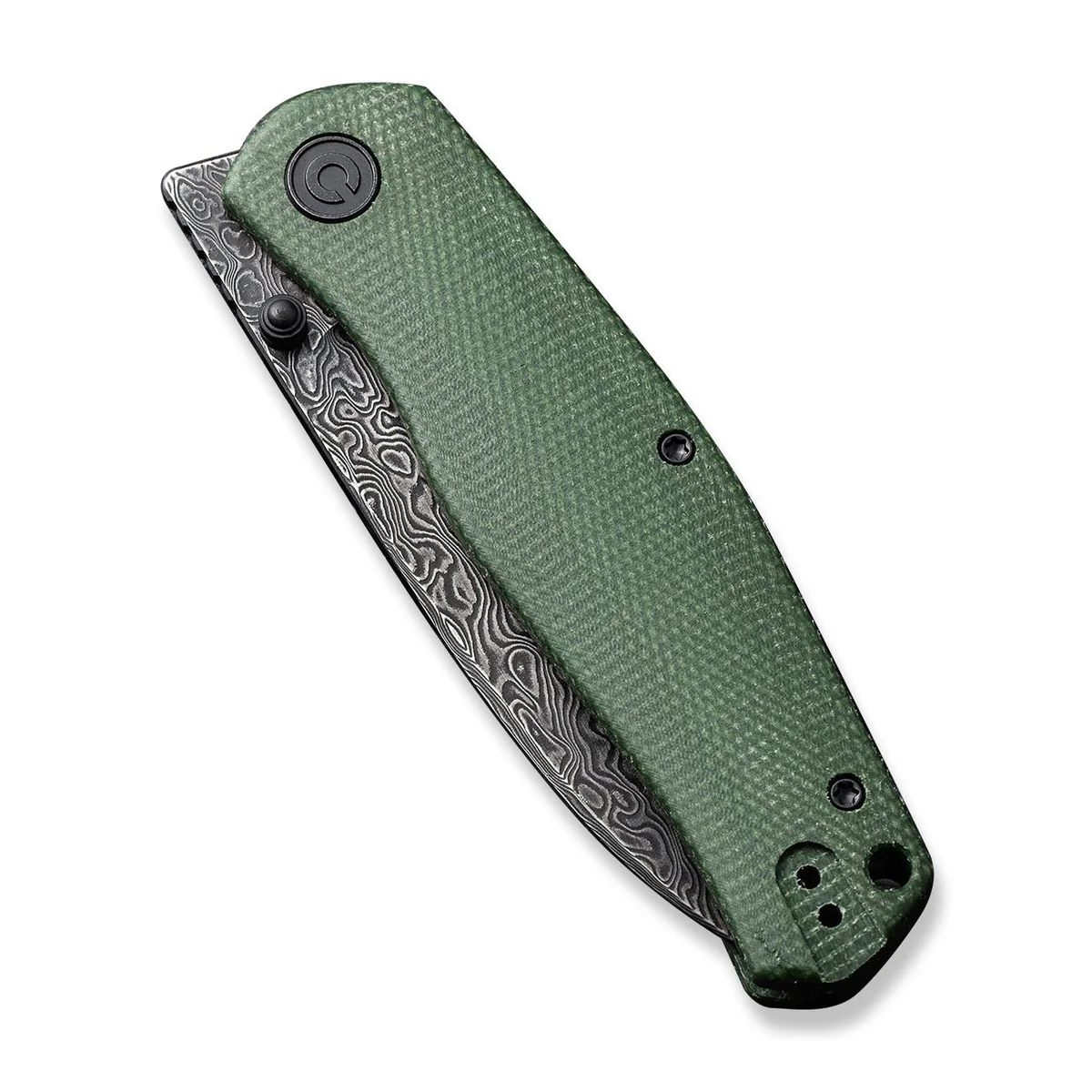 CIVIVI Sokoke Damascus Micarta Green Canvas 7
