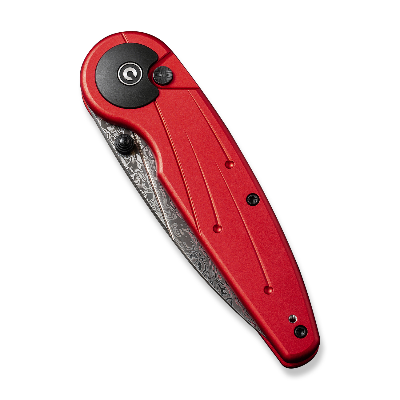 CIVIVI Starflare Damascus Aluminum Red 4