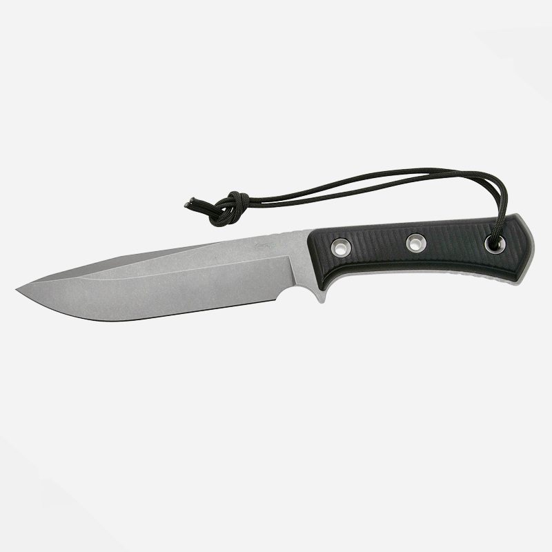 Knife TRC Knives Apocalypse Elmax Stonewashed Double Black Canvas Micarta