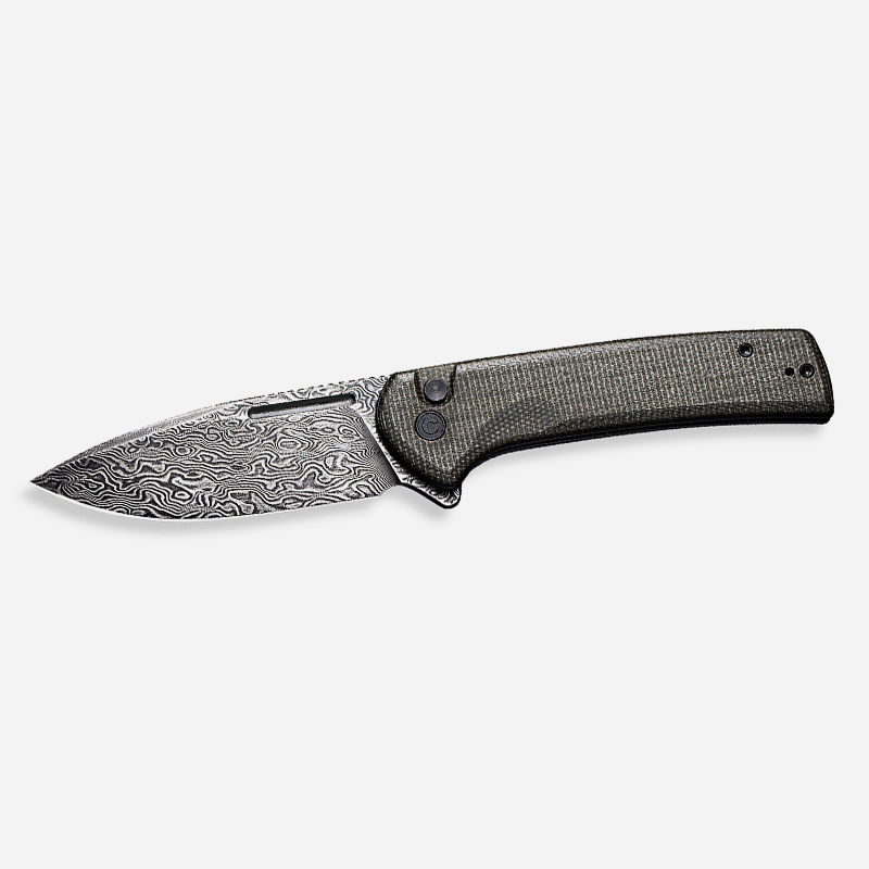 CIVIVI Conspirator Dark Green Micarta Damascus