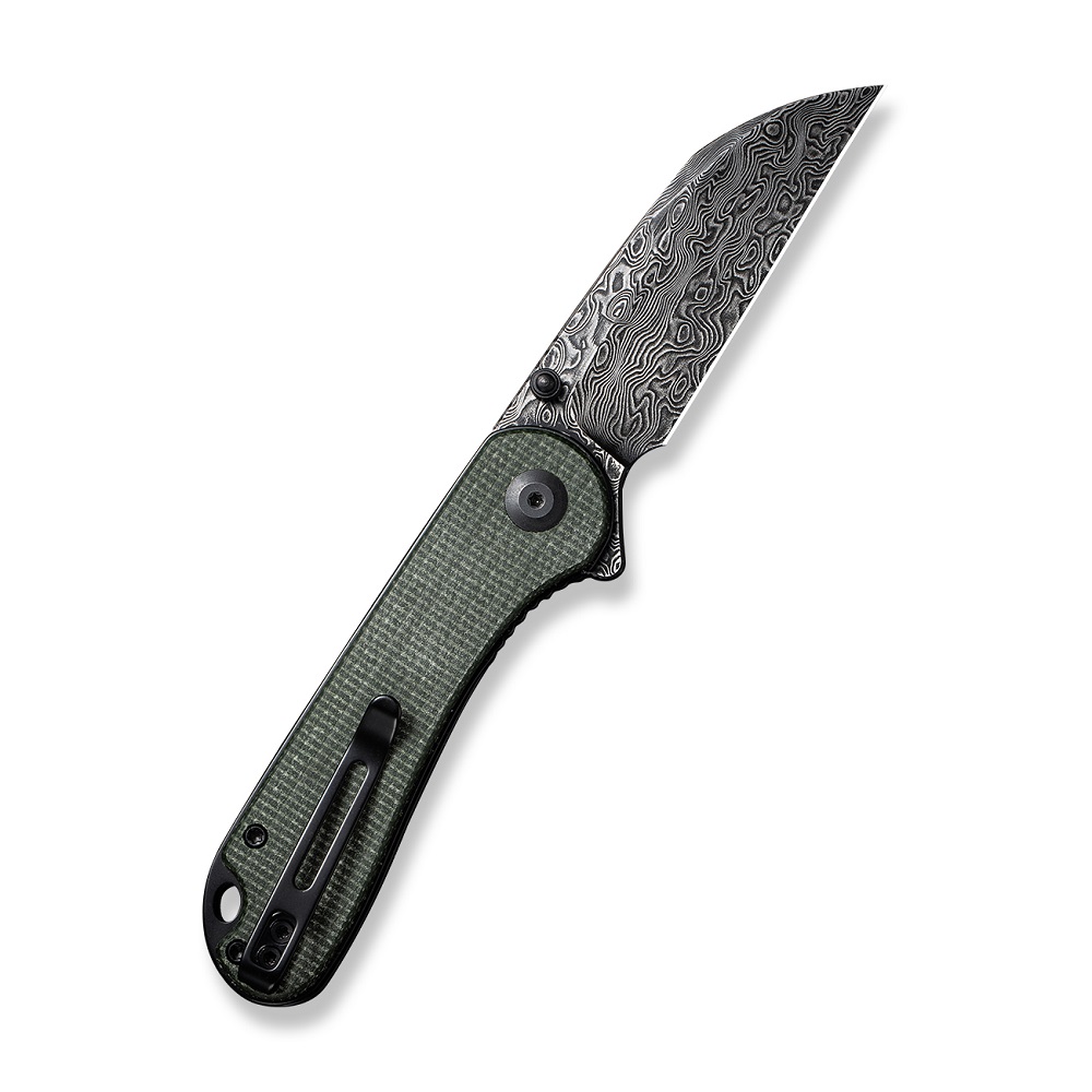 CIVIVI Elementum Micarta Green Damascus 2