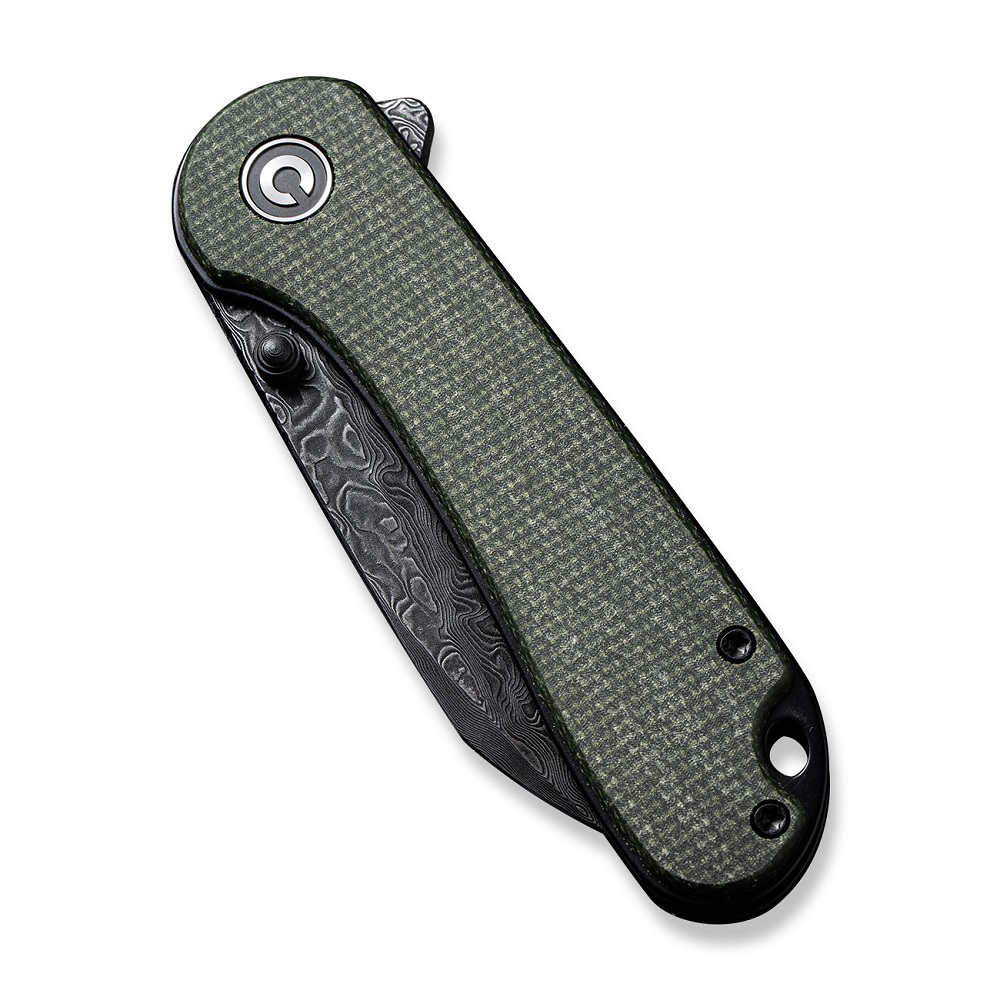 CIVIVI Elementum Micarta Green Damascus 4