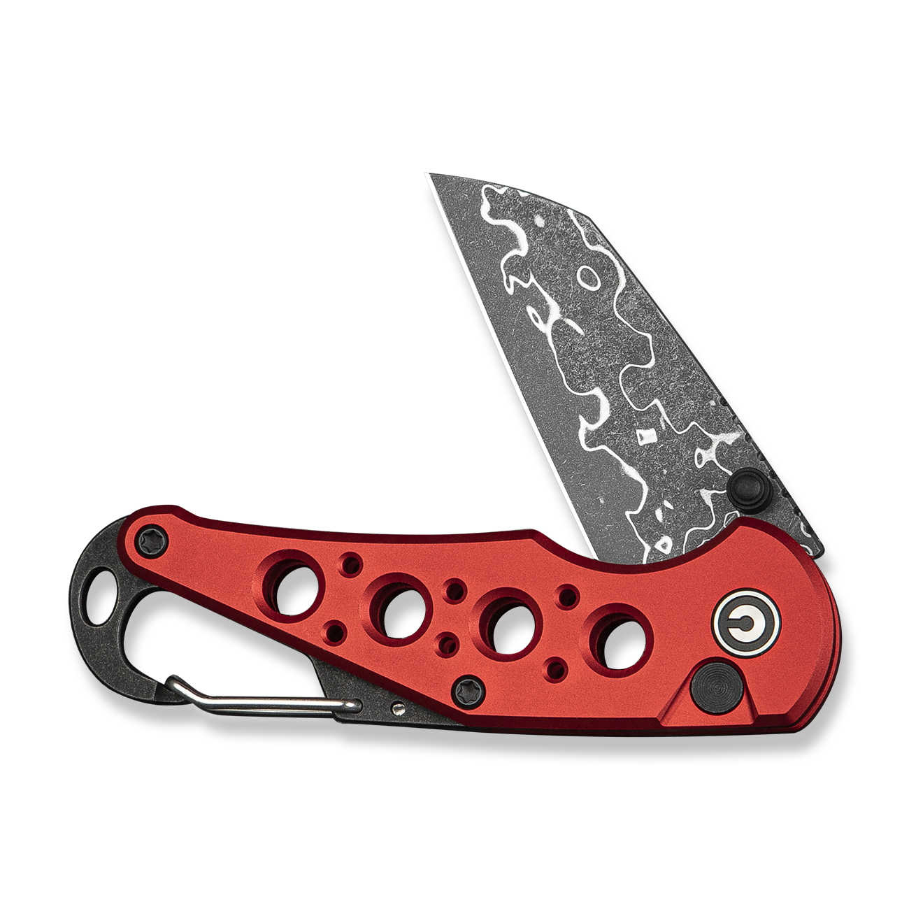 CIVIVI Pragma Damascus Aluminum Red 3