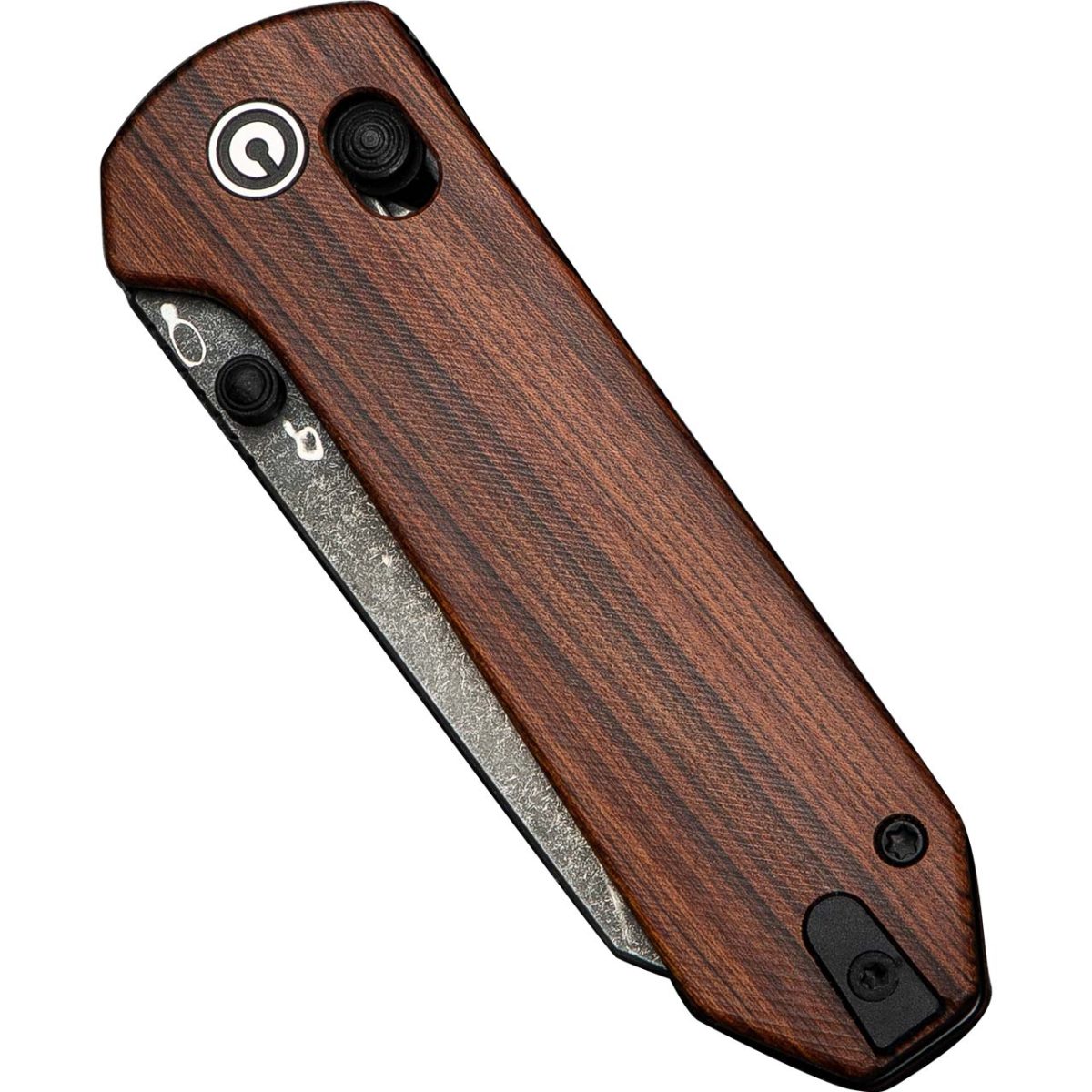 CIVIVI Yonder Thumb Stud & Crossbar Lock Knife Wood Handle 3