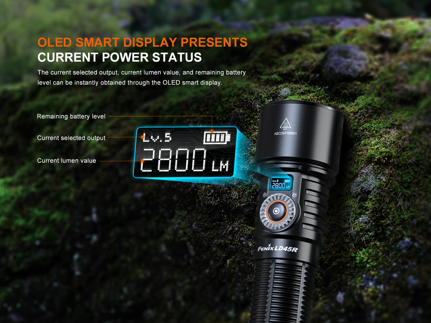 Fenix LD45R Digital Focus Rechargeable LED Flashlight 91