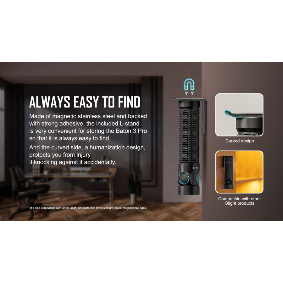 Olight Baton 3 Pro 1500lm CW Brush Strokes 17