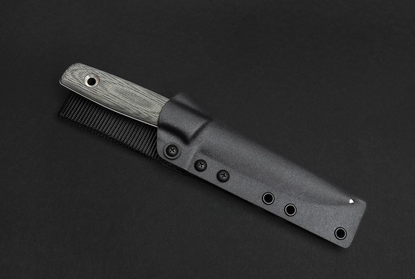 TRC Knives This Is Freedom 130mm, black canvas micarta 4