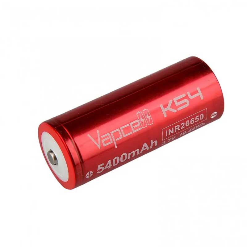 Charging battery VapcellK54 26650 5400mAh 15A with convex plus
